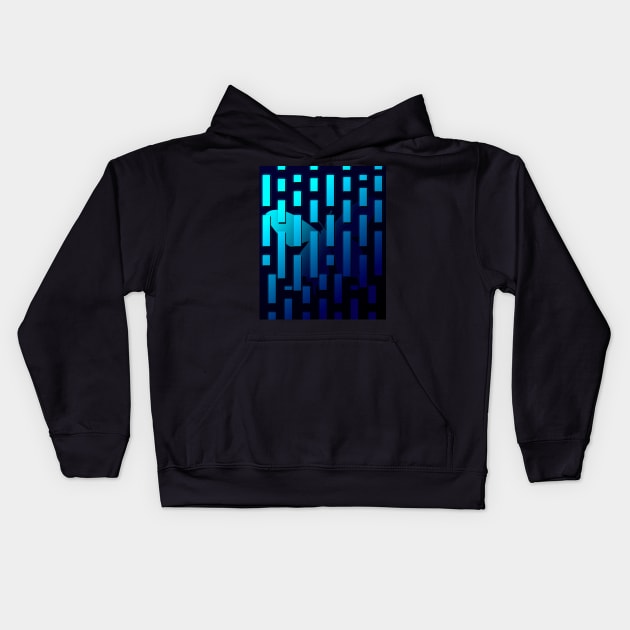 Digital Flight Kids Hoodie by Not Meow Designs 